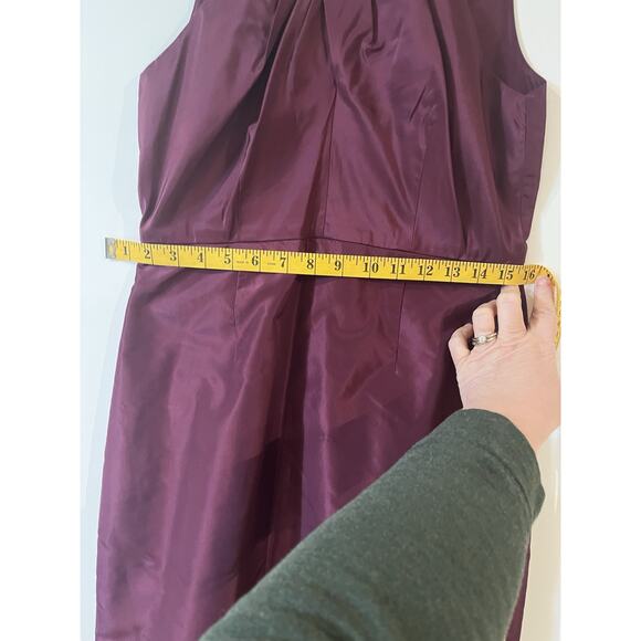 J Crew Sz 6 100% Silk Cranberry Cocktail Dress - Picture 4 of 5